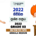 2022 Grade 03 Sinhala 3rd Term Test Paper | Royal College