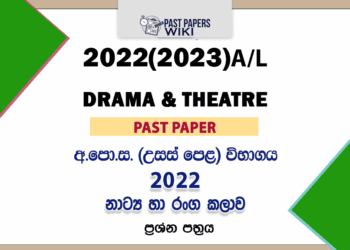 2022 (2023) A/L Drama And Theatre Past Paper | Tamil Medium