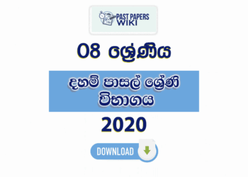 Grade 08 Daham Pasal Exam Past Paper with Answers 2020