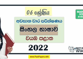 2022 Grade 06 Sinhala 3rd Term Test Paper with Answers North Western Province