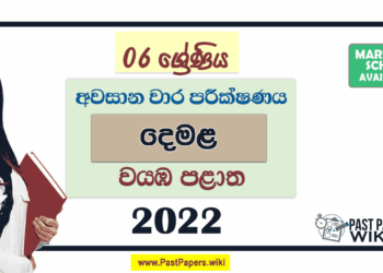 2022 Grade 06 Tamil 3rd Term Test Paper with Answers | North Western Province