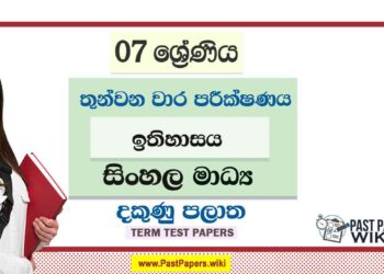 2022 Grade 07 History 3rd Term Test Paper | Sinhala Medium
