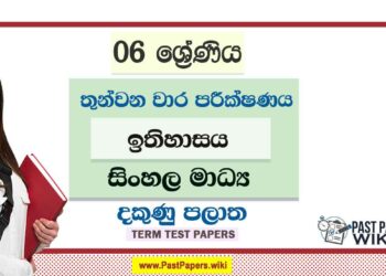 2022 Grade 06 History 3rd Term Test Paper | Sinhala Medium