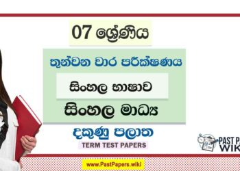 2022 Grade 07 Sinhala 3rd Term Test Paper
