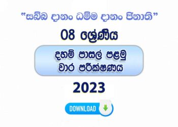 Grade 08 Daham Pasal 1st Term Test Paper with Answers 2023