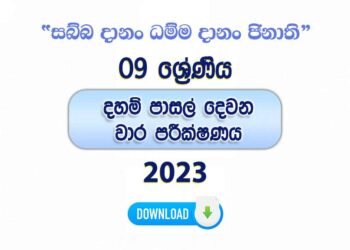 Grade 09 Daham Pasal 2nd Term Test Paper with Answers 2023