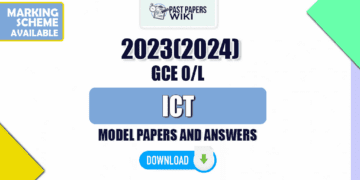 2023(2024) O/L ICT Model Papers with Answers | English Medium