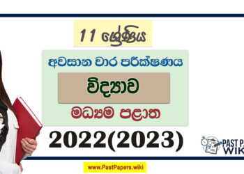 2022(2023) Grade 11 Science 3rd Term Test Paper Central Province