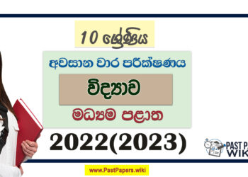 2022(2023) Grade 10 Science 3rd Term Test Paper Central Province