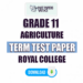 Royal College Grade 11 Agriculture 2nd Term Test Paper 2023 | Tamil Medium