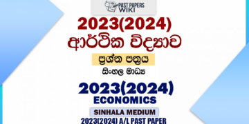 2023(2024) A/L Economics Paper | Sinhala Medium
