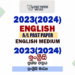 2023(2024) A/L English Paper