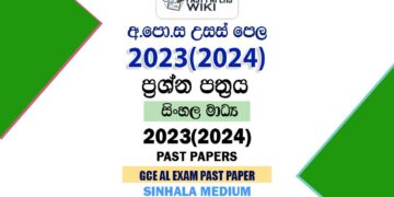 2023(2024) A/L Past Papers and Marking Schemes(English Medium)