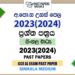 2023(2024) A/L Past Papers and Marking Schemes(English Medium)