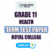 Royal College Grade 11 Health 2nd Term Test Paper 2023 | Tamil Medium