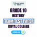 Royal College Grade 10 History 2nd Term Test Paper 2023 | Tamil Medium