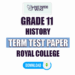 Royal College Grade 11 History 2nd Term Test Paper 2023 | Tamil Medium