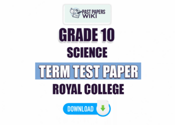 Royal College Grade 10 Science 2nd Term Test Paper 2023 | Tamil Medium