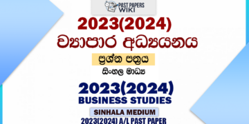 2023(2024) A/L Business Studies Paper | Sinhala Medium