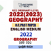 2022(2023) O/L Geography Past Paper and Answers | English Medium