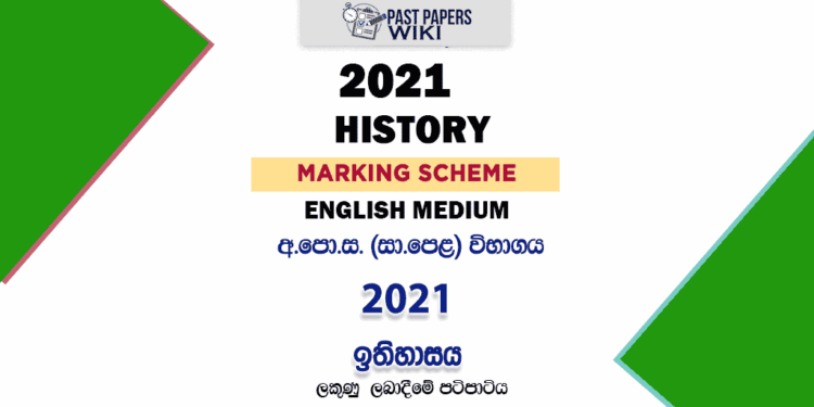 2022(2023) O/L History Marking Scheme | English Medium