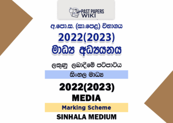 2022(2023) O/L Communication And Media Studies Marking Scheme | Sinhala Medium