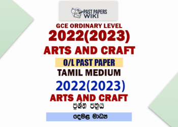 2022(2023) O/L Arts And Crafts Past Paper and Answers | Tamil Medium