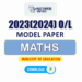 2023(2024) O/L Maths Model Paper (Ministry of Education) | English Medium