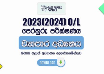 2023(2024) O/L Business Studies Model Paper - Central Province