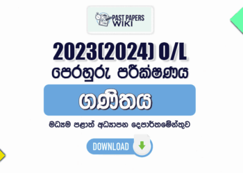 2023(2024) O/L Maths Model Paper - Central Province