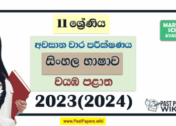 2023(2024) Grade 11 Sinhala Language 3rd Term Test Paper | North Western Province