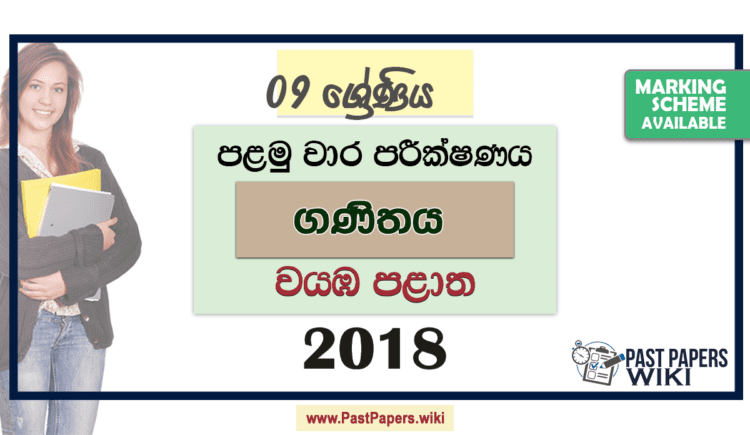Grade 09 Maths 1st Term Test Paper 2018 North Western Province