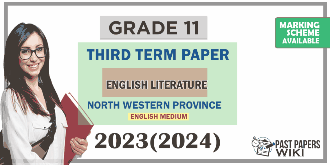 2023(2024) Grade 11 English Literature 3rd Term Test Paper (English ...
