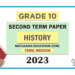 Grade 10 History 2nd Term Test Paper with Answers 2023 (Tamil Medium) | Mathugama Zone