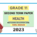 Grade 11 Health 2nd Term Test Paper with Answers 2023 (Tamil Medium) | Mathugama Zone
