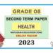 Grade 08 Health 2nd Term Test Paper with Answers 2023 (English Medium) | Mathugama Zone