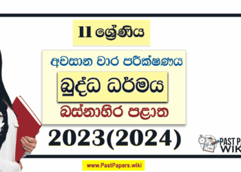 Western Province 2023(2024) Grade 11 Buddhism 3rd Term Test Paper
