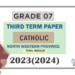 2023(2024) Grade 07 Catholic 3rd Term Test Paper (Tamil Medium) | North Western Province