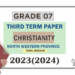 2023(2024) Grade 07 Christianity 3rd Term Test Paper (Tamil Medium) | North Western Province
