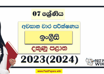 Southern Province 2023(2024) Grade 07 English 3rd Term Test Paper