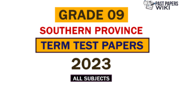 2023 Southern Province Grade 09 3rd Term Test Papers