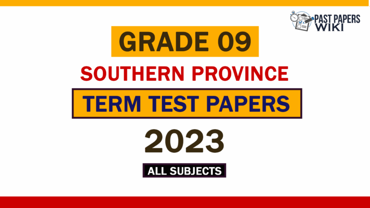 2023 Southern Province Grade 09 3rd Term Test Papers