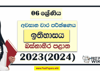 Western Province 2023(2024) Grade 06 History 3rd Term Test Paper