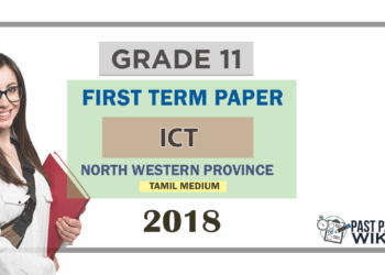 Grade 11 ICT 1st Term Test Paper 2018 | North Western Province (Tamil Medium )