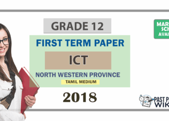 Grade 12 ICT 1st Term Test Paper 2018 North Western Province (Tamil Medium )