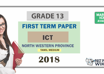 Grade 13 ICT 1st Term Test Paper 2018 North Western Province (Tamil Medium )