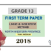 Grade 13 Logic 1st Term Test Paper 2018 North Western Province (Tamil Medium )