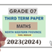 2023(2024) Grade 07 Maths 3rd Term Test Paper (Tamil Medium) | North Western Province