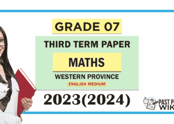 Western Province 2023(2024) Grade 07 Maths 3rd Term Test Paper | English Medium