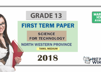 Grade 13 SFT 1st Term Test Paper 2018 | North Western Province (Tamil Medium )